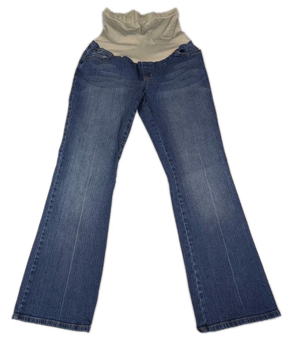 Motherhood Maternity Women's Size Small Blue Stretch Casual Pants Ankle Length